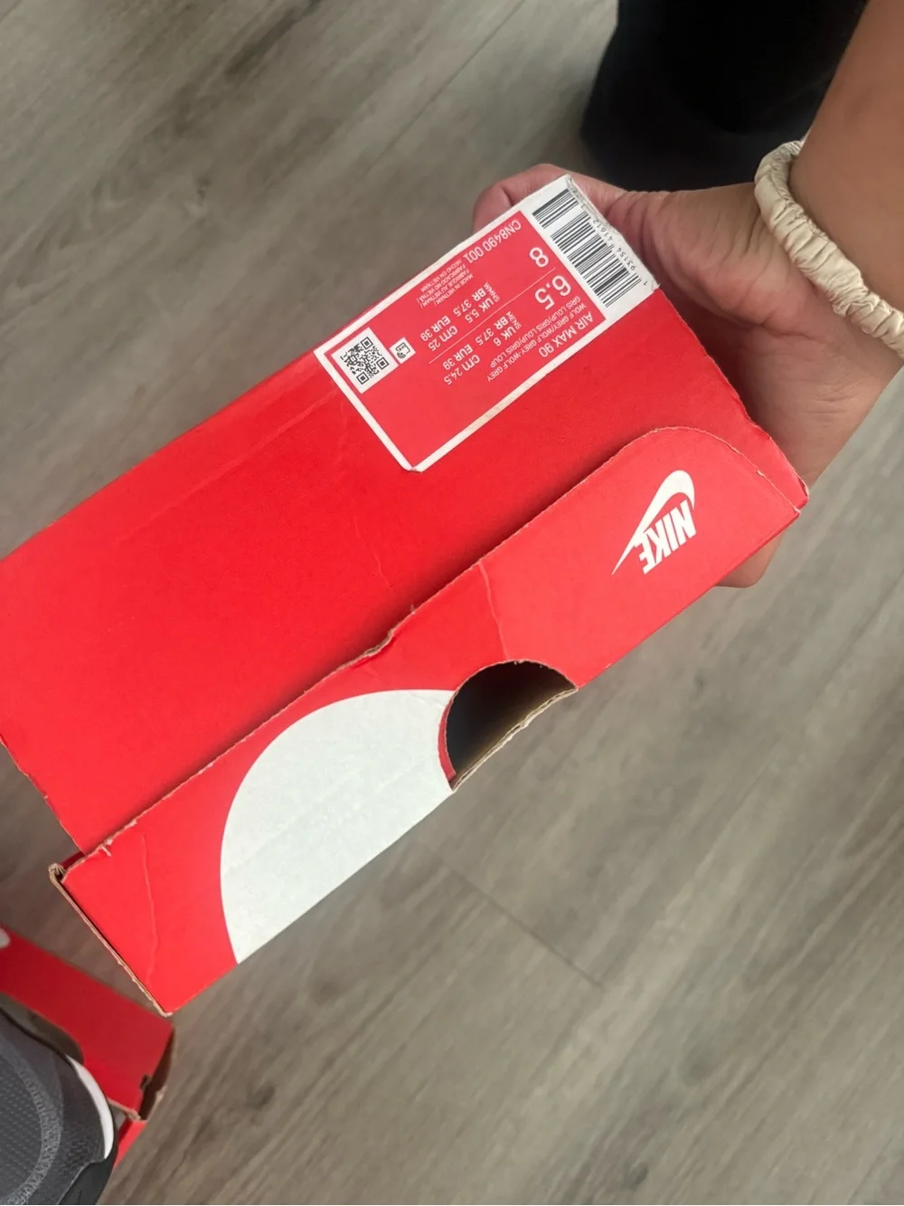 Nike Red and White Shoe Box